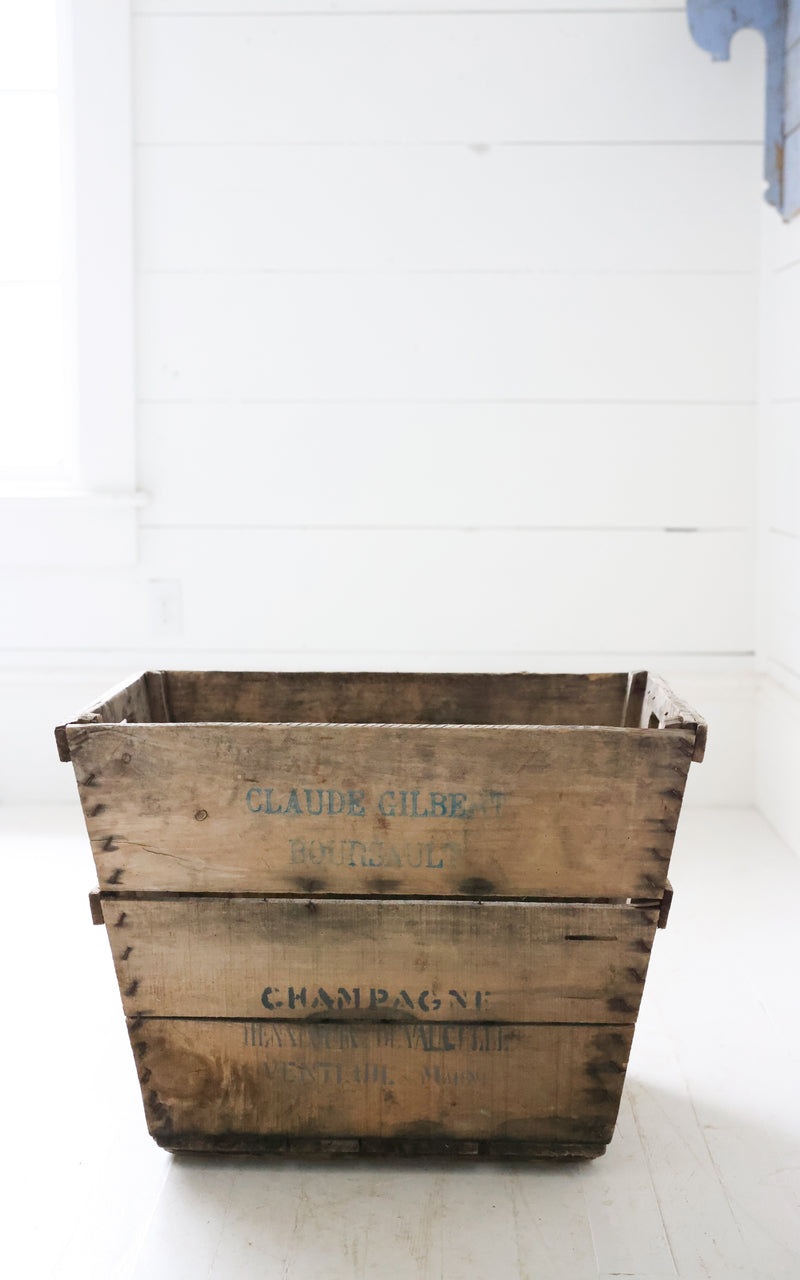 Vintage French Champagne Crate