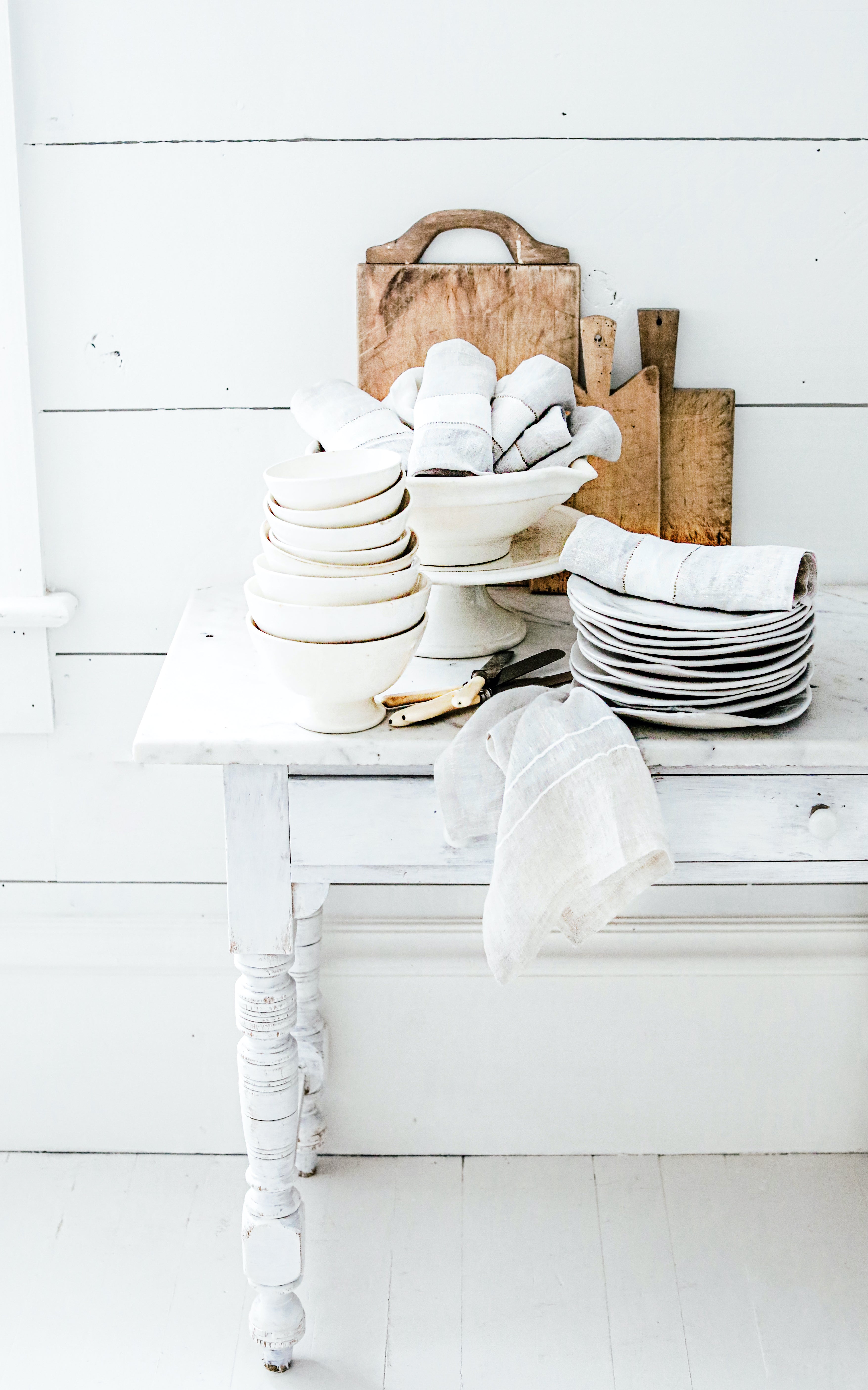 Belgian Linen Napkin – Dreamy Whites