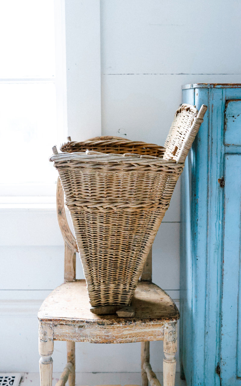 Vintage French Harvesting Basket