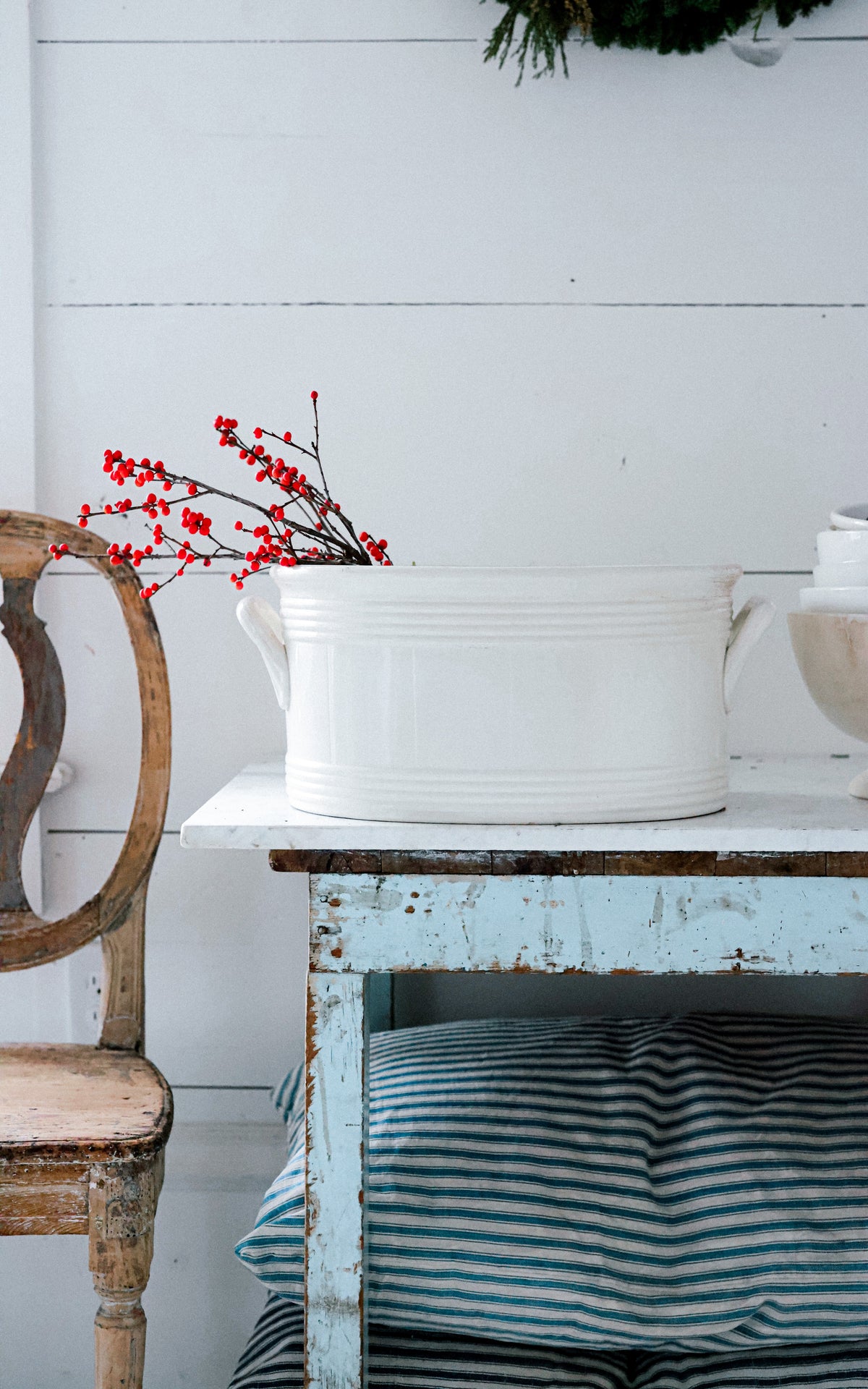 Vintage French Ironstone Foot Bath