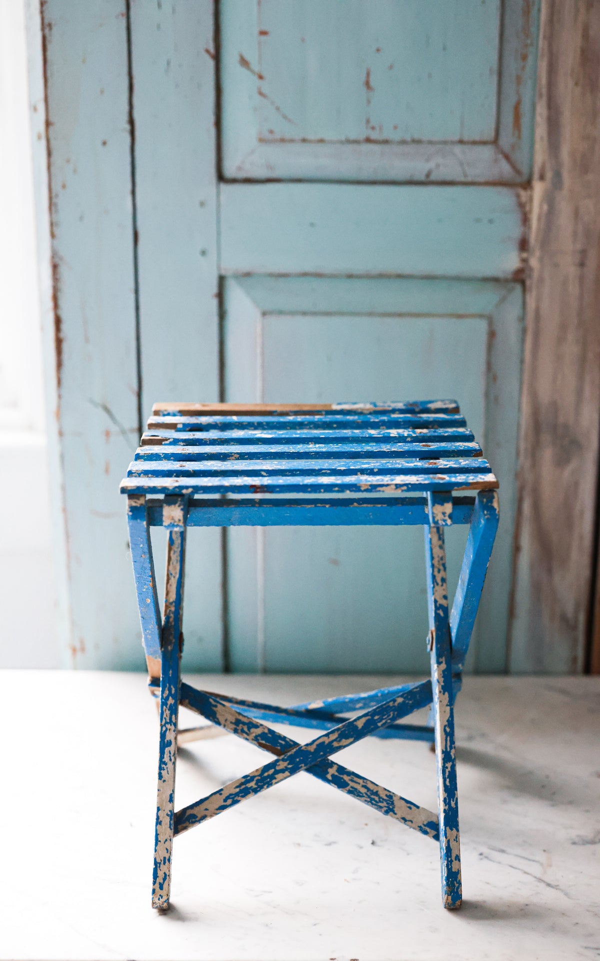Vintage French Camp Stool