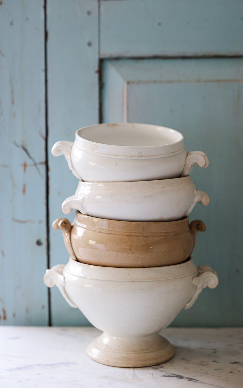 Petite Vintage French Ironstone Tureen