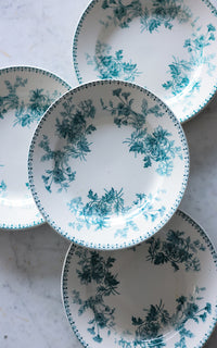 Set of Four Vintage French Transferware Plates