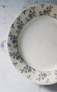 Set of Four Vintage French Transferware Ironstone Plates