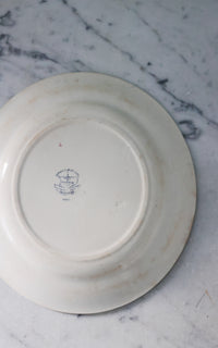 Set of Four Vintage French Transferware Ironstone Plates