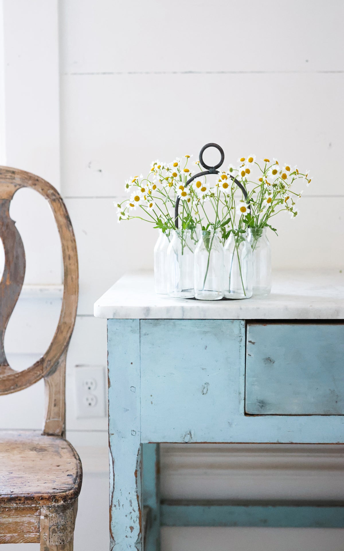 Dutch Milk Bottle  Flower Caddy