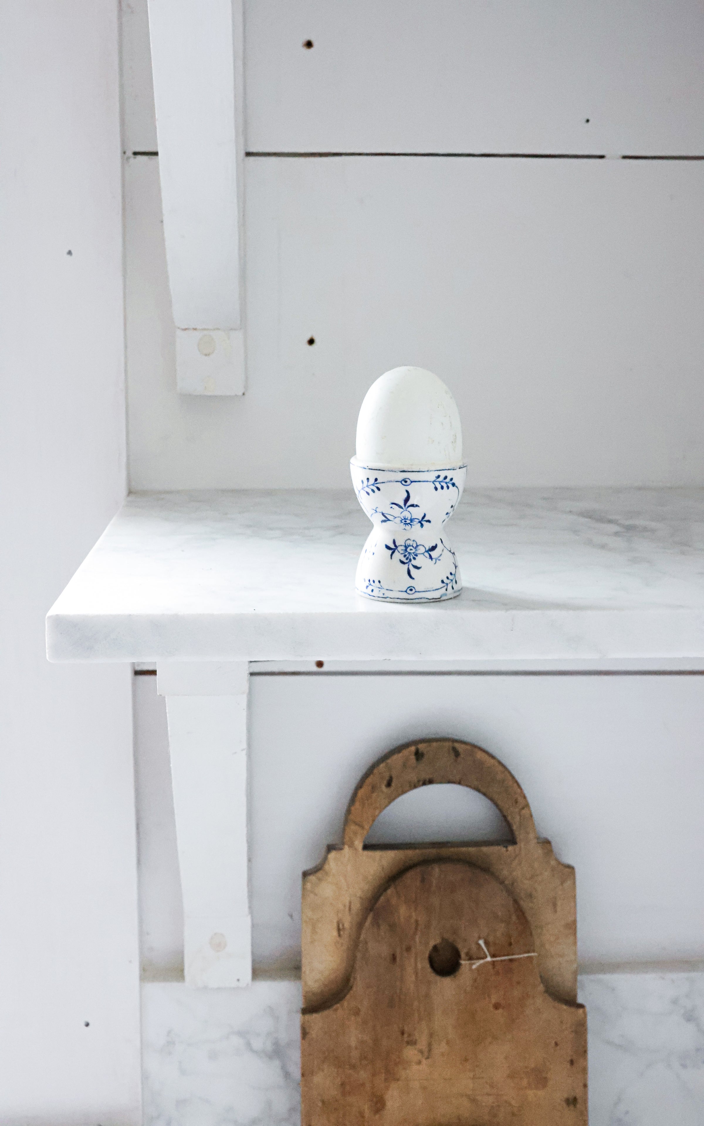 Vintage French Egg Cup & Swedish Egg Decoy
