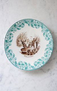 Vintage Hand Painted French Plate