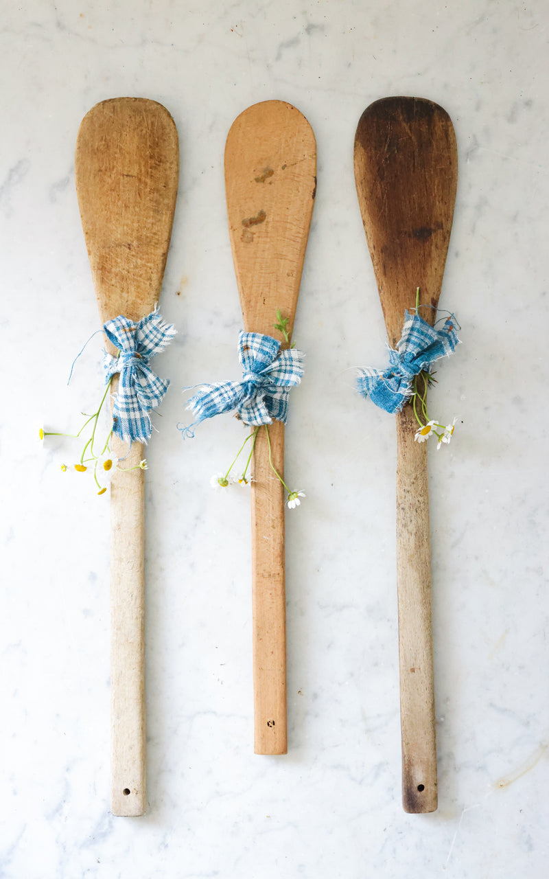 Large Vintage French Wooden Spoon