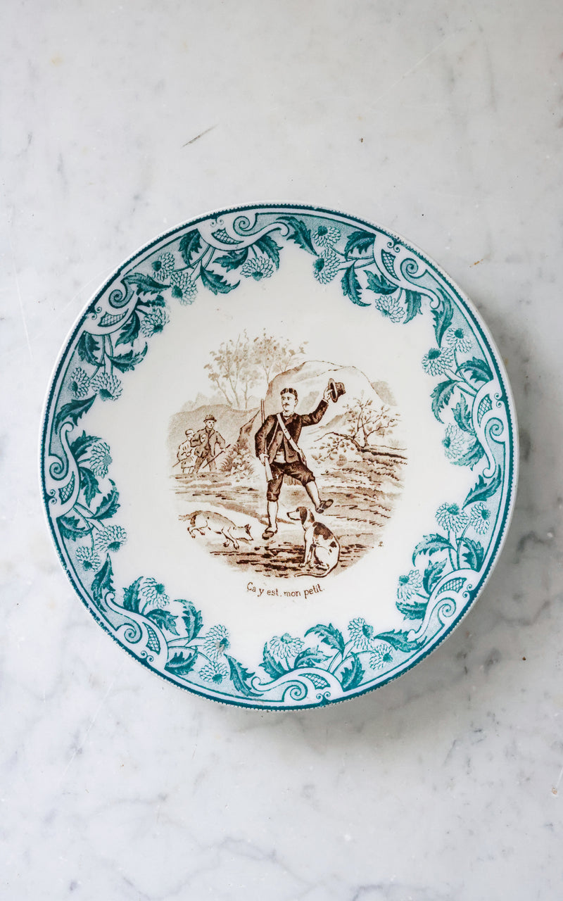 Vintage French Hand Painted Plate