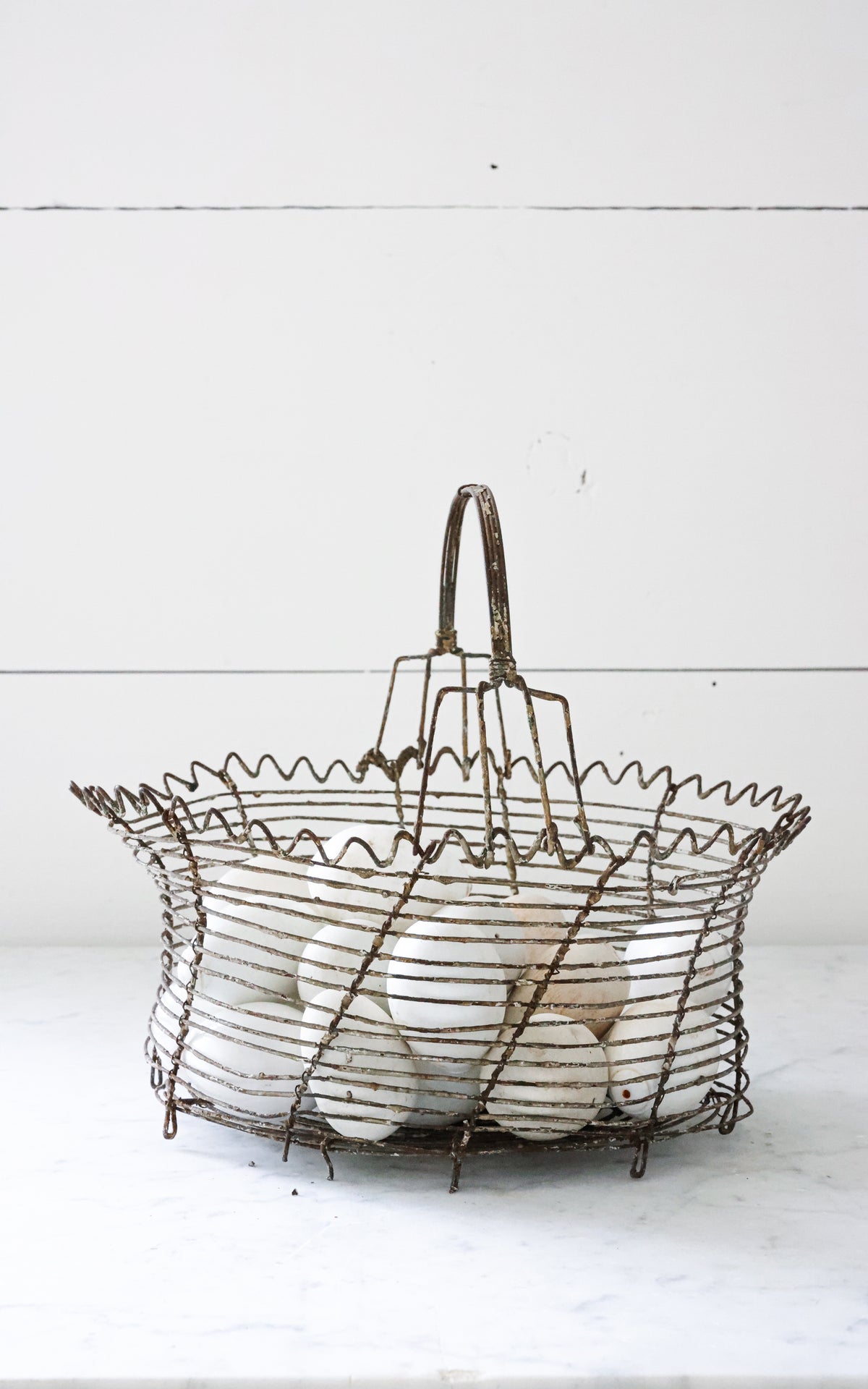 Vintage French Egg Basket