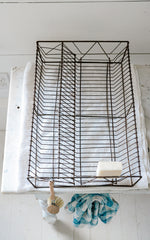 Vintage French Drying Rack, Iris Hantverk Dish Brush, Liz June's Atelier Dish Soap, French Linen Towel