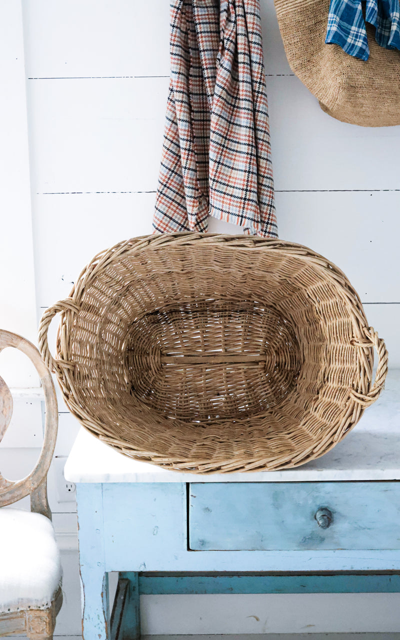 Vintage French Laundry Basket