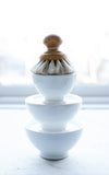 Vintage Stoneware Cafe Bowl Filled with Liz June's Atelier Lavender Dish Soap & Iris Hantverk Dish Brush