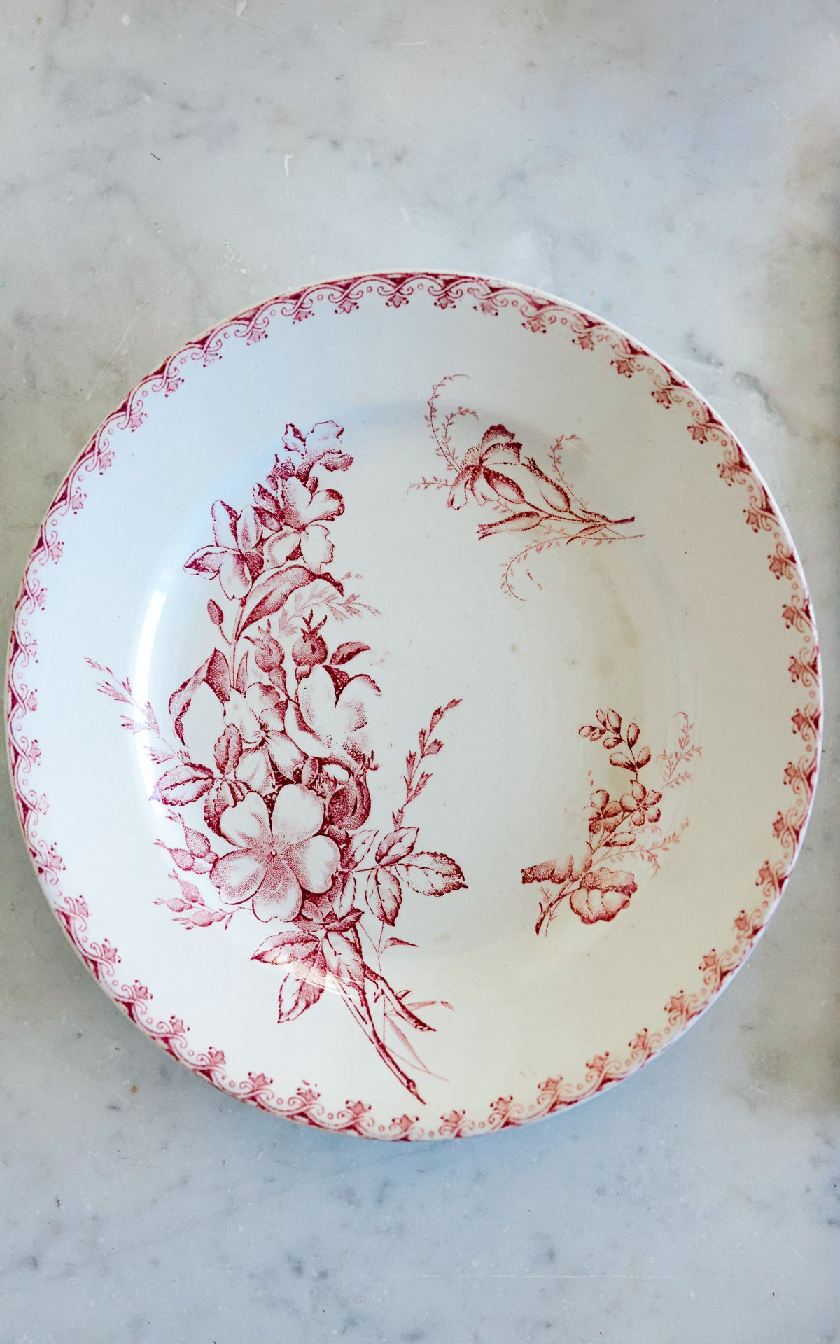 Set of Four Vintage French Ironstone Plates