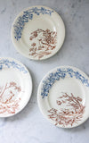 Set of Five Vintage French Stoneware Plates