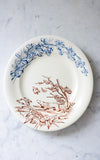 Set of Five Vintage French Stoneware Plates