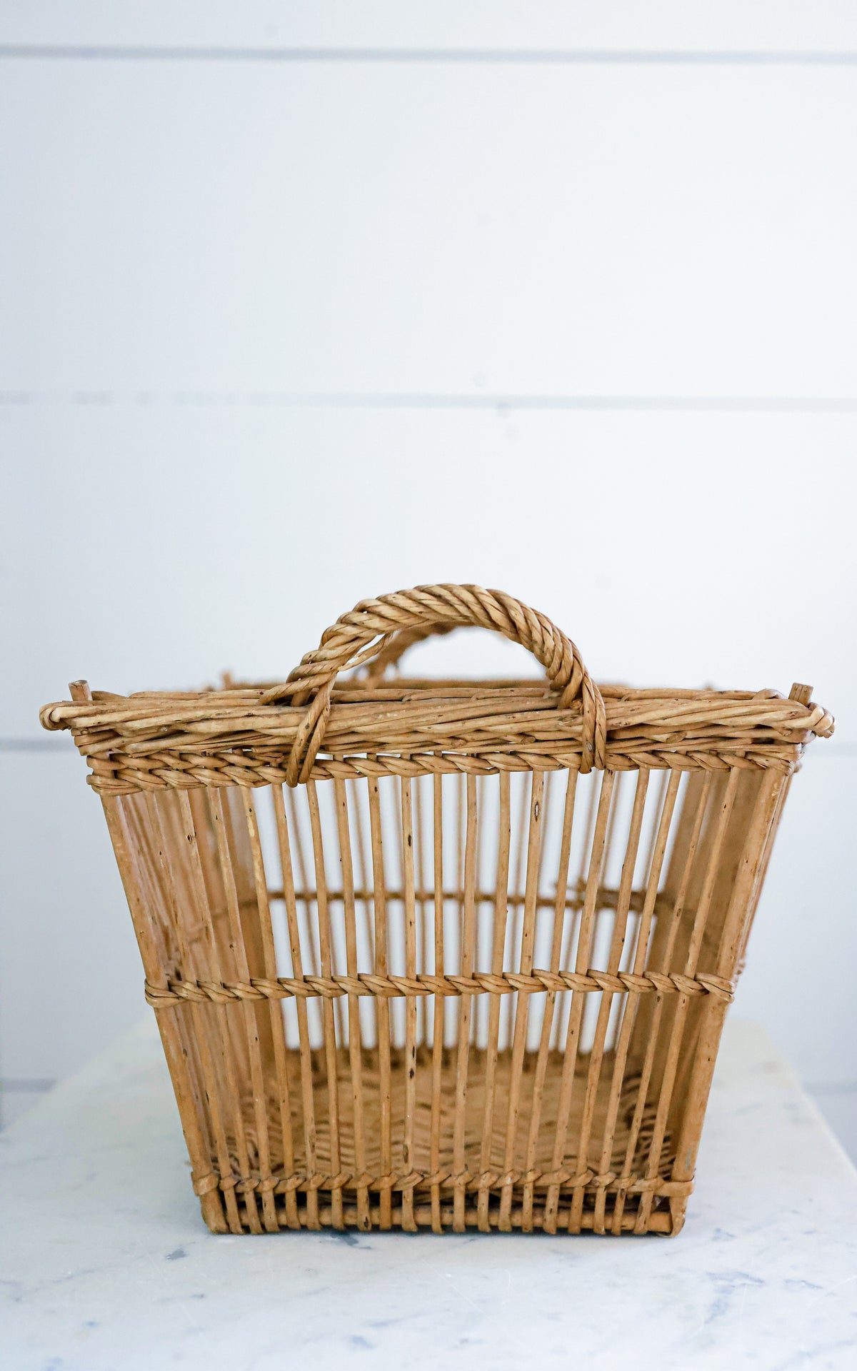 Vintage French Wool Basket