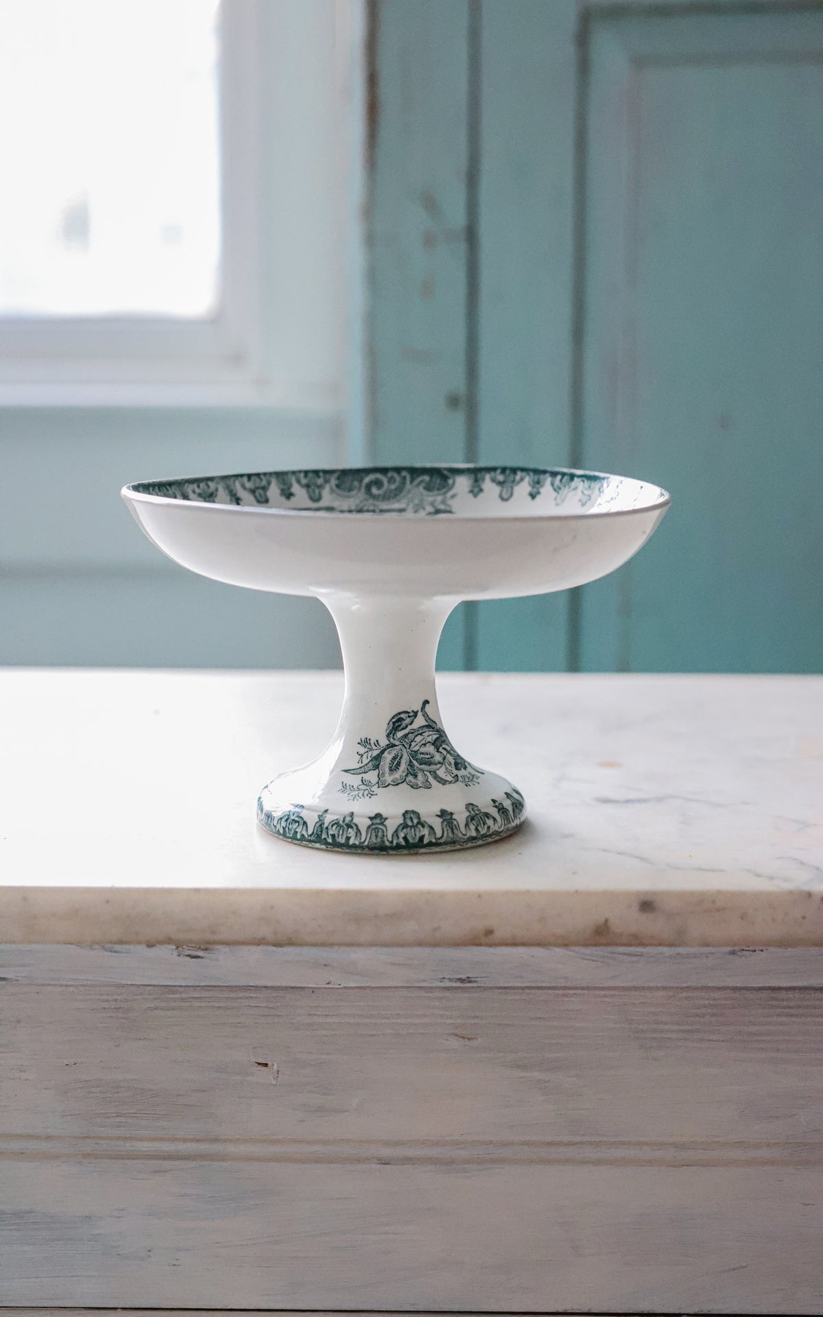 Vintage French Ironstone Compote