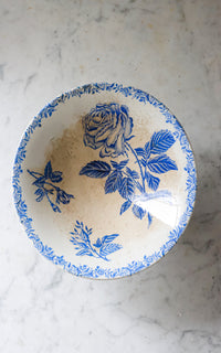 Vintage French Ironstone Transferware Compote