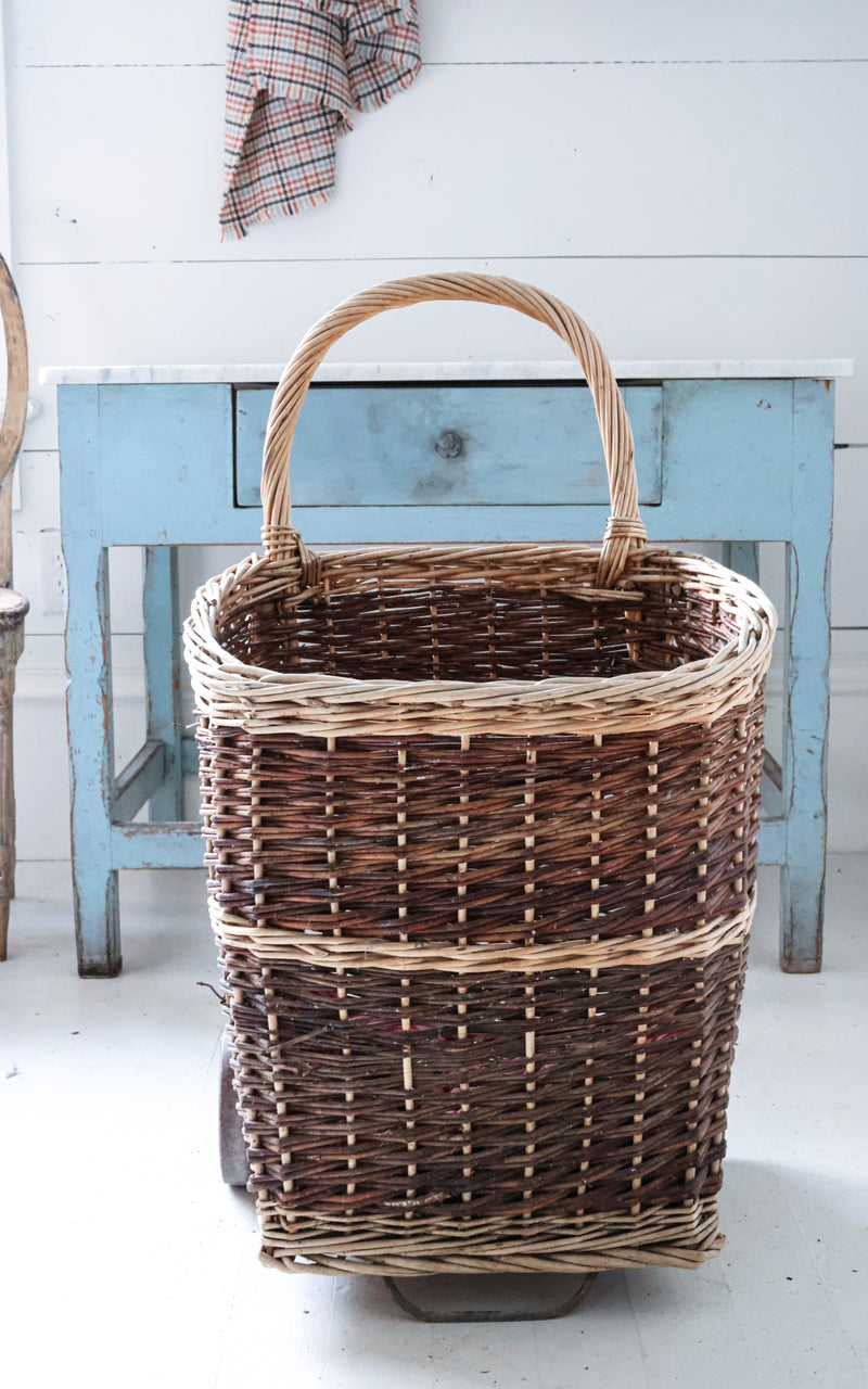 Vintage French Shopping Basket