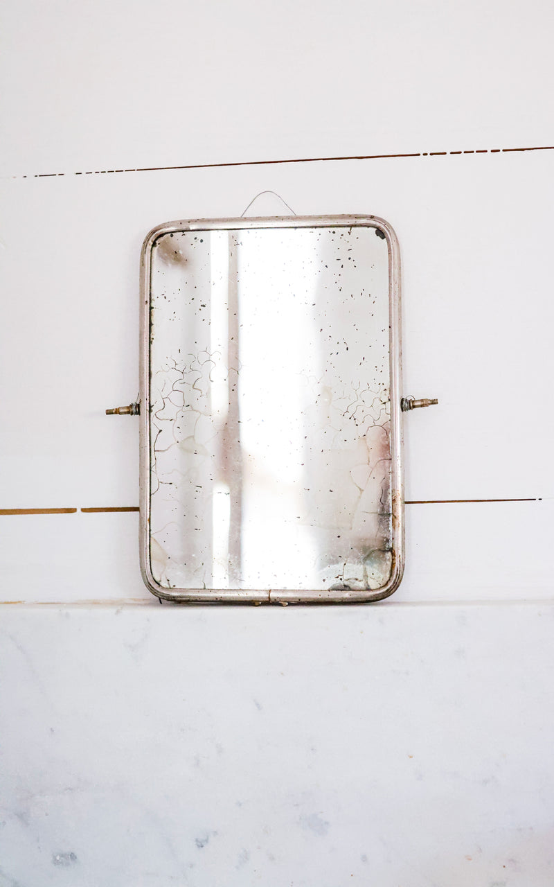 Vintage French Barber Mirror