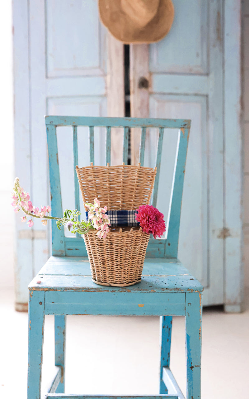 Petite Vintage French Harvest Basket