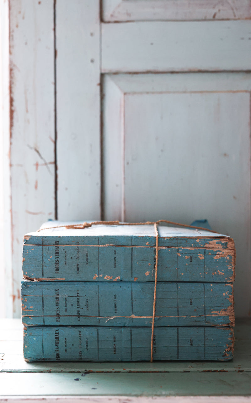 Set of Three Vintage French Books