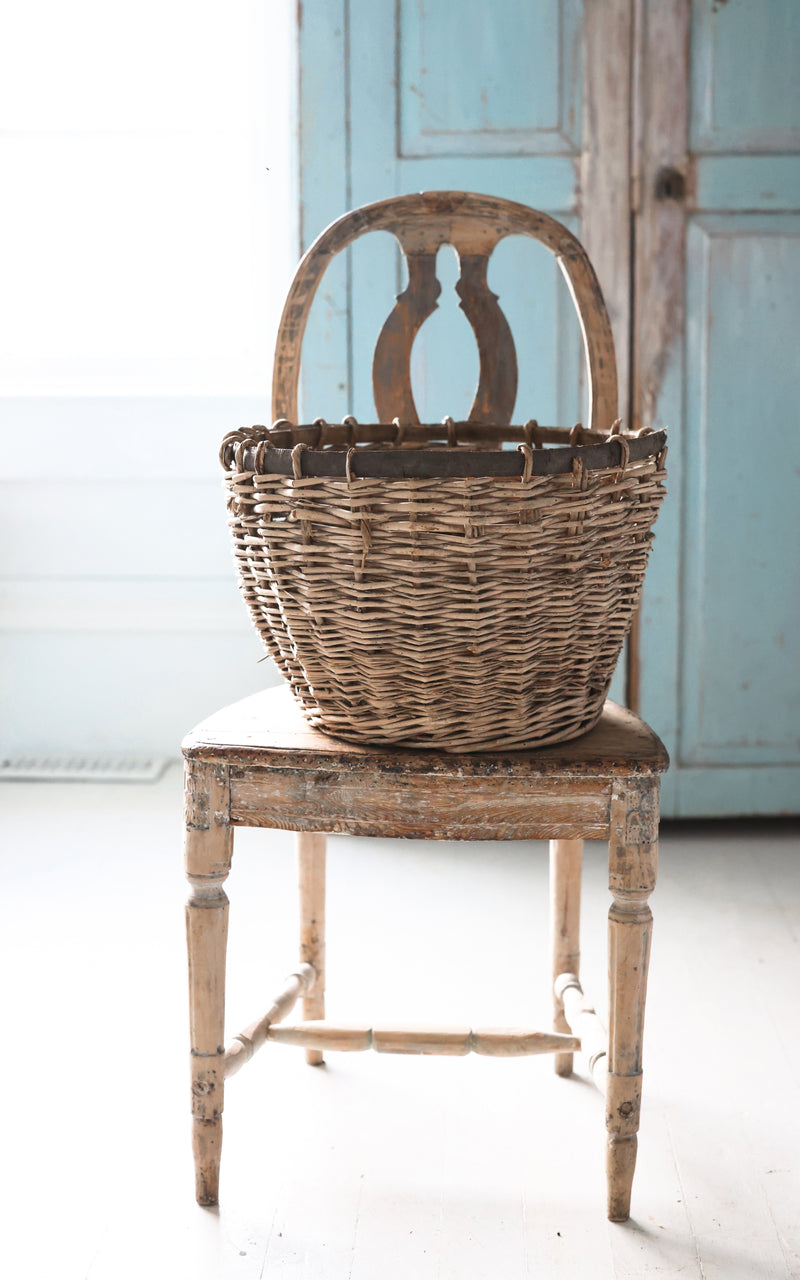 Vintage Swedish Harvesting Basket