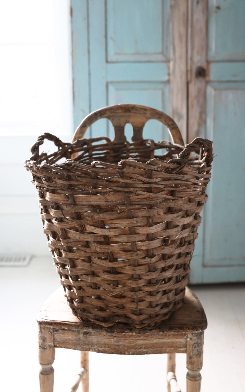 Vintage French Apple Basket