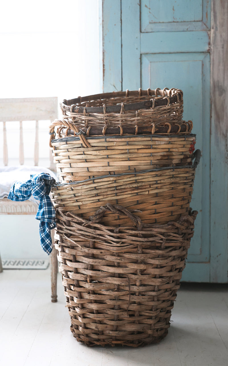 Vintage French Apple Basket