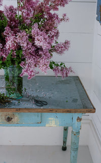 Vintage French Zinc Top Florist Table