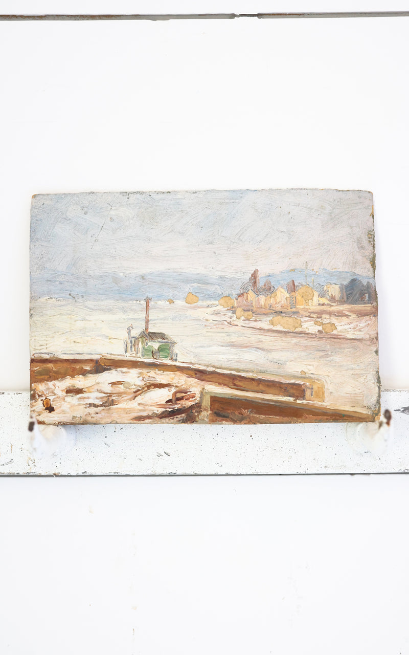 Petite Vintage French Painting