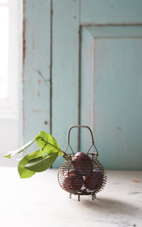 Petite Vintage French Egg Basket