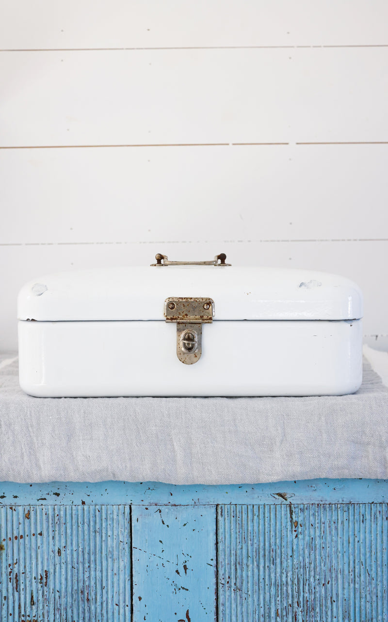 Vintage Dutch Enamel Bread Box