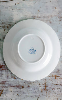 Set of Five Vintage French Ironstone Transferware Plates