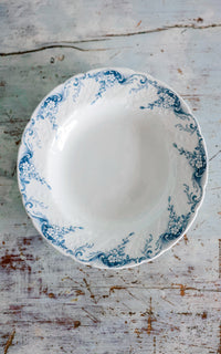 Set of Five Vintage French Ironstone Transferware Plates