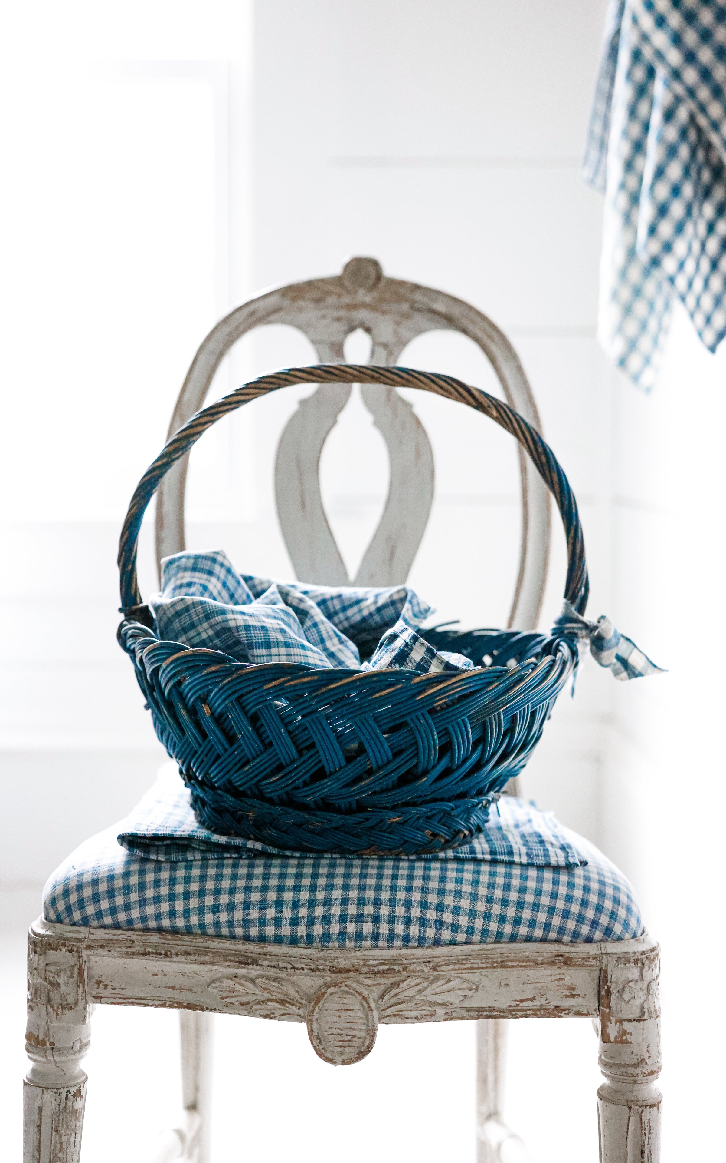 Vintage Swedish Indigo Basket