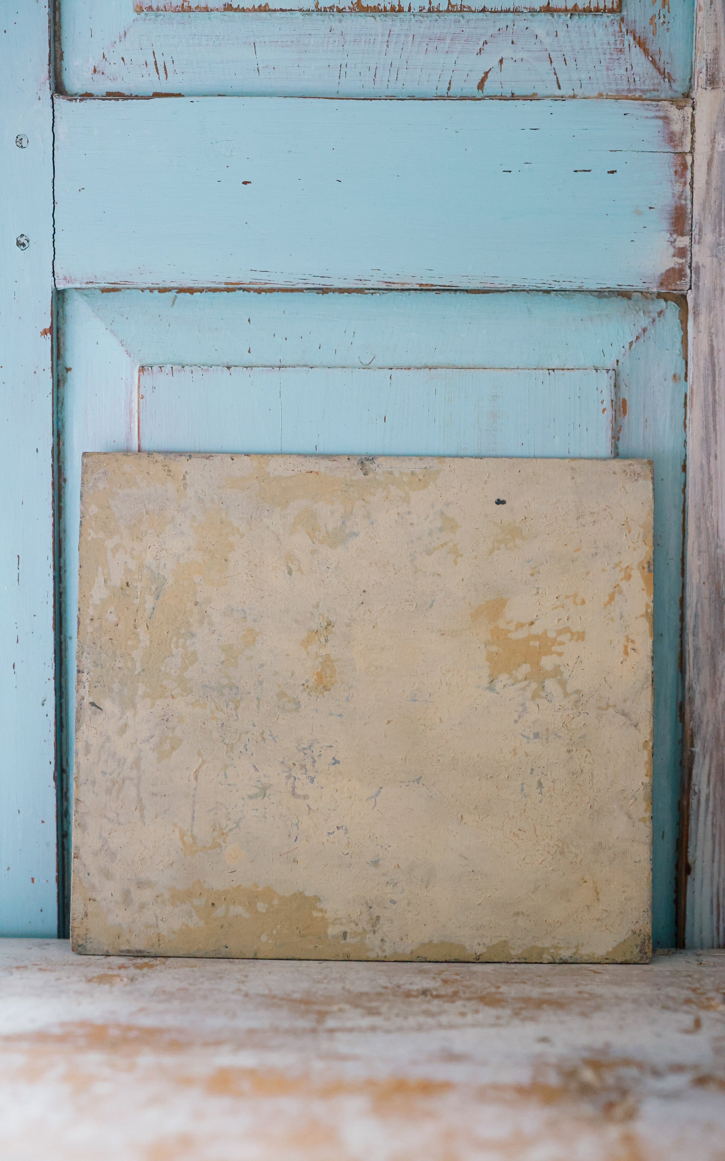 Vintage French Village Winter Painting