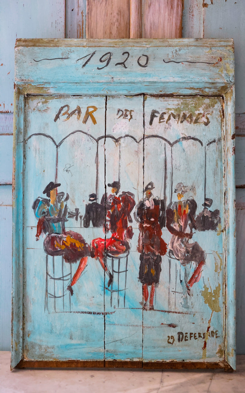 Vintage French Paris Panel With Painting