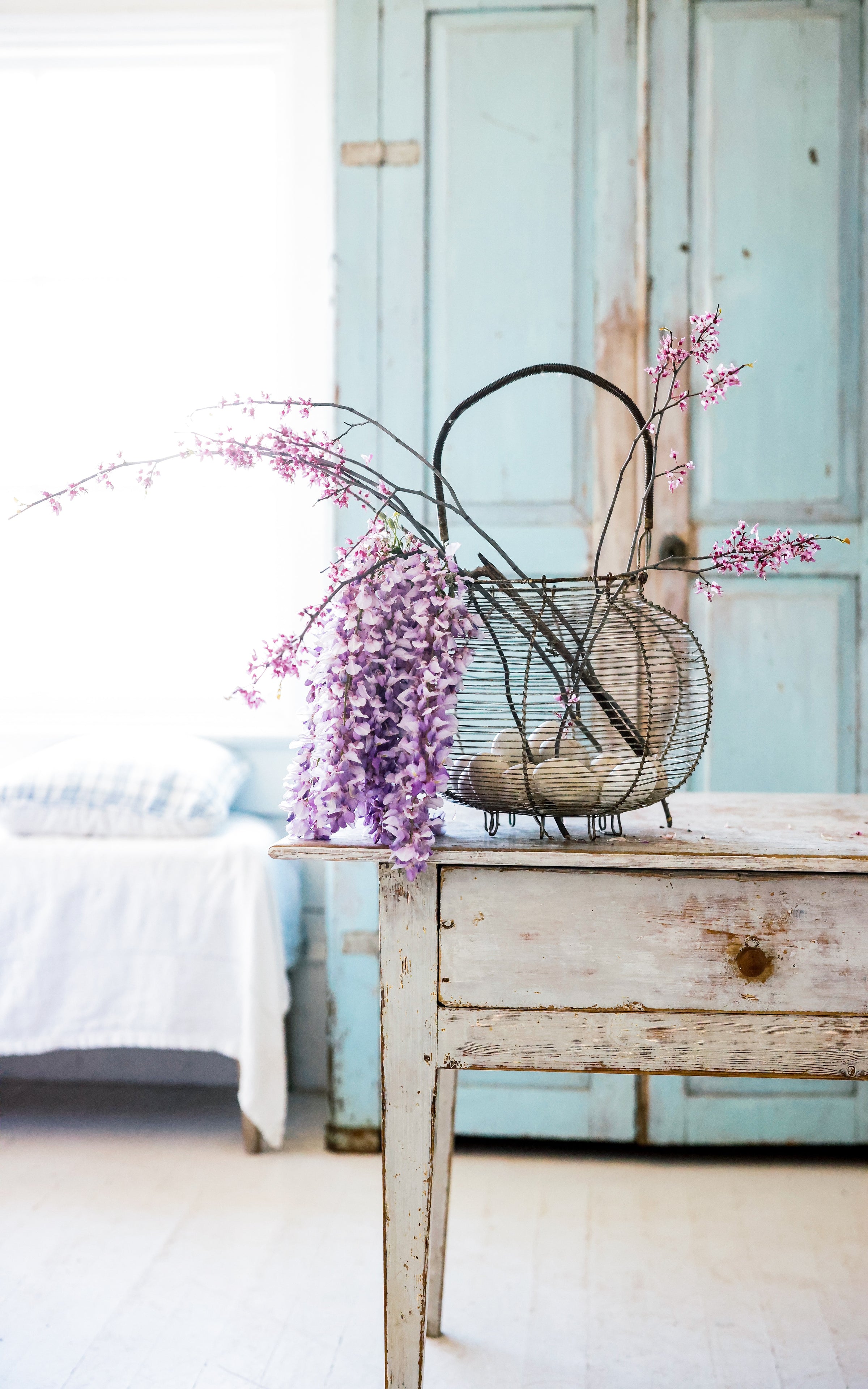 Large Vintage French Egg Basket