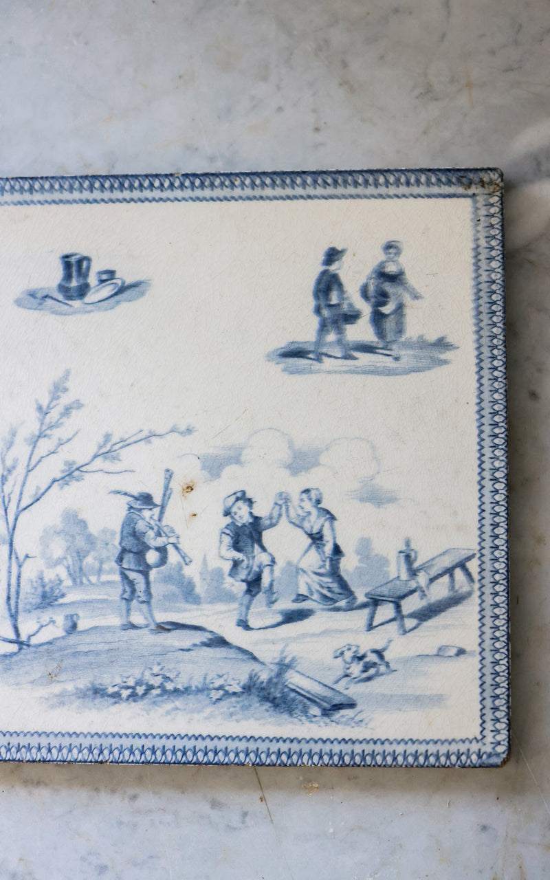 Vintage French Stoneware Trivet