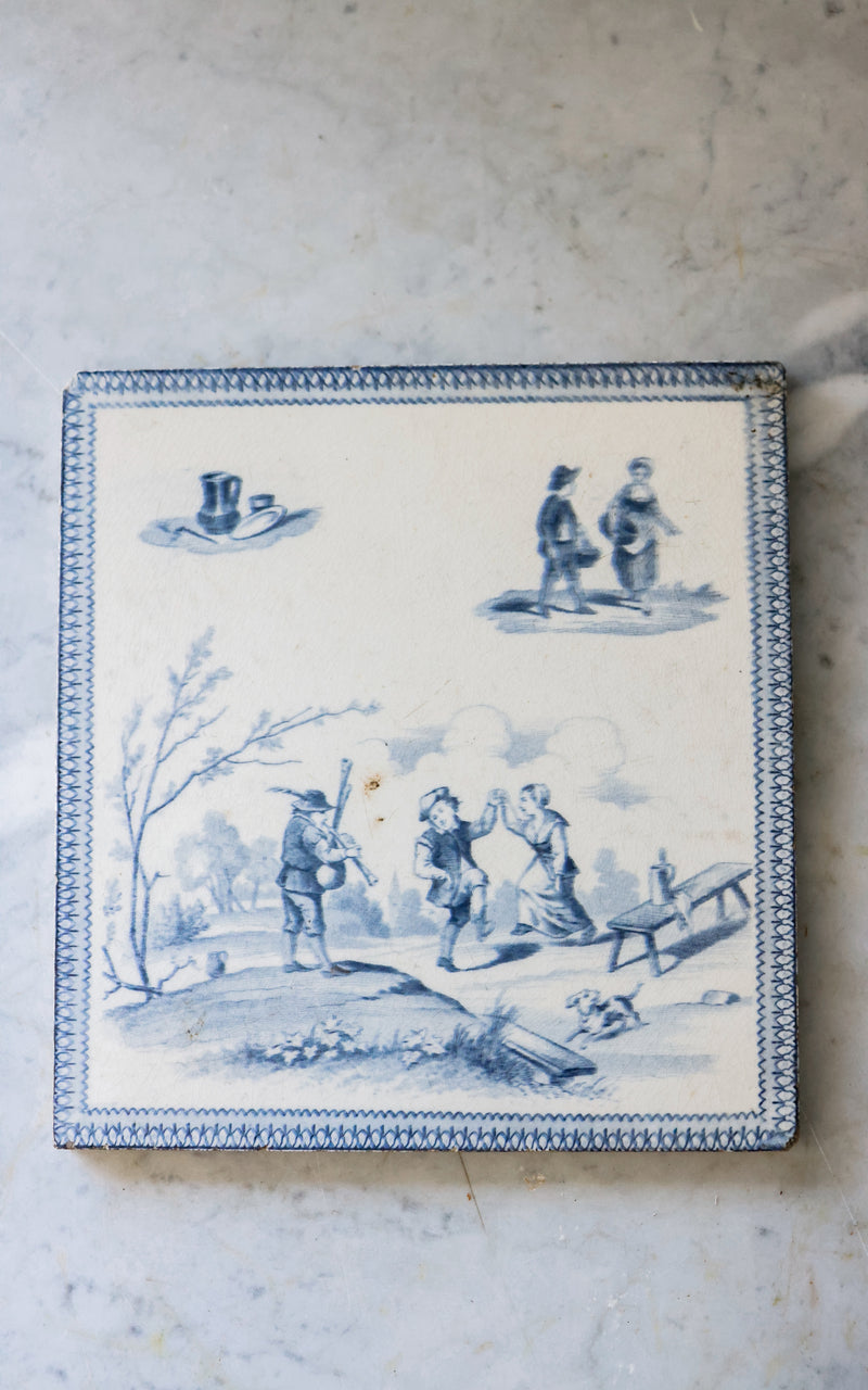 Vintage French Stoneware Trivet