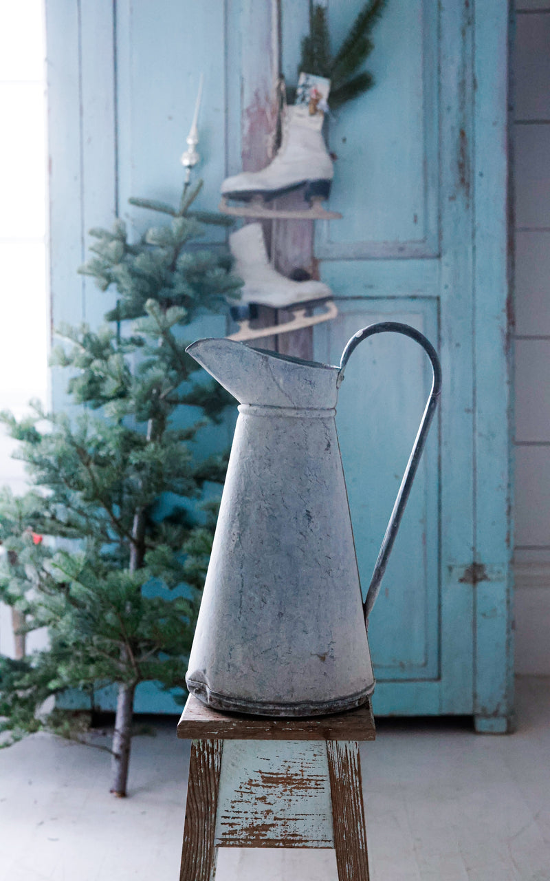 Vintage French Zinc Pitcher