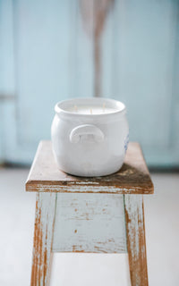 Vintage Swedish Crock Lavender Essential Oil Candle