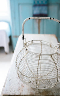 Large Vintage French Egg Basket
