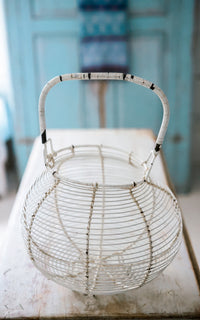 Large Vintage French Egg Basket