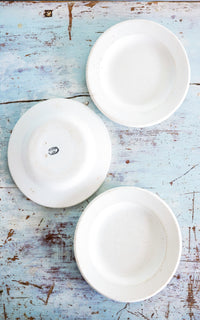 Set of Three French Stoneware Plates