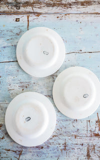 Set of Three French Stoneware Plates