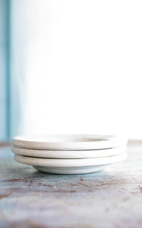 Set of Three French Stoneware Plates